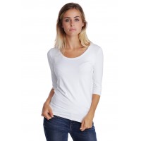 T-shirt col rond manches 3-4 en modal JOE04