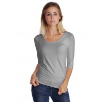 T-shirt col rond manches 3-4 en modal JOE04