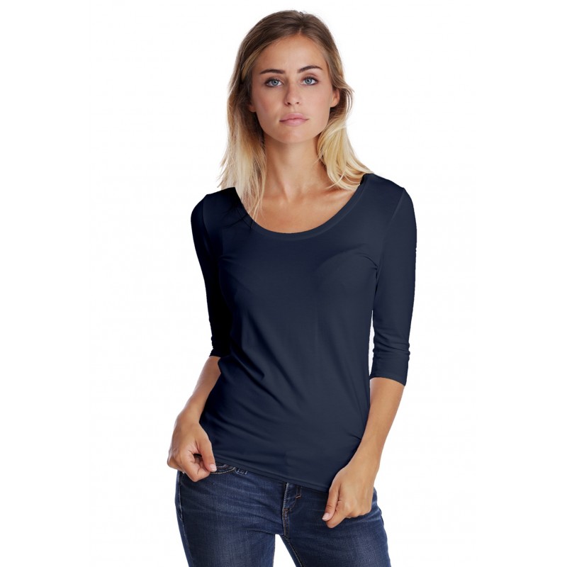 T-shirt col rond manches 3-4 en modal JOE04 T-shirt col rond manches 3-4 en modal JOE04