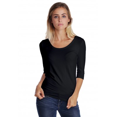 T-shirt col rond manches 3-4 en modal JOE04
