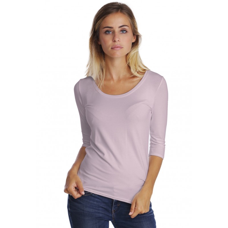 T-shirt col rond manches 3-4 en modal JOE04 T-shirt col rond manches 3-4 en modal JOE04