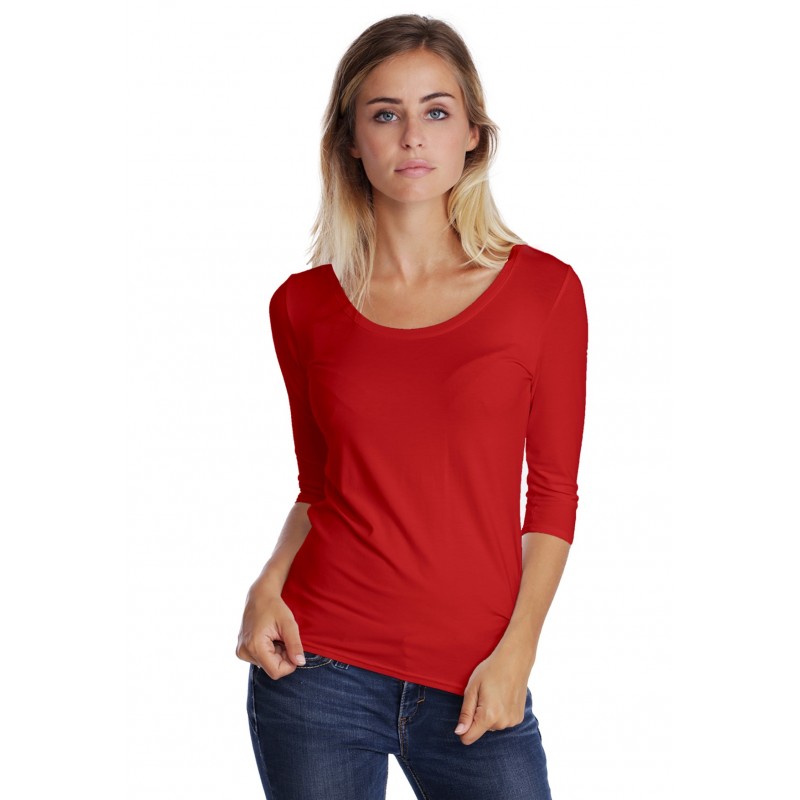 T-shirt col rond manches 3-4 en modal JOE04 T-shirt col rond manches 3-4 en modal JOE04