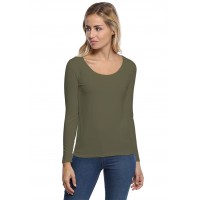 T-shirt col rond bande rapportée manches longues en modal JOE05