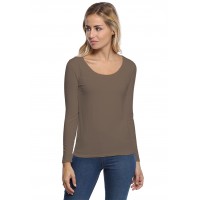 T-shirt col rond bande rapportée manches longues en modal JOE05