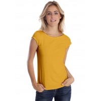 T-shirt col bateau manches courtes capes en modal DOMI02