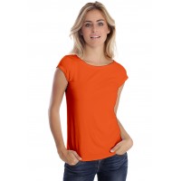 T-shirt col bateau manches courtes capes en modal DOMI02