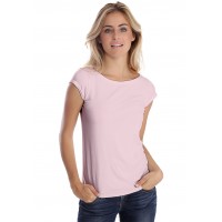 T-shirt col bateau manches courtes capes en modal DOMI02