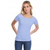 T-shirt col bateau manches courtes courtes en modal DOMI03