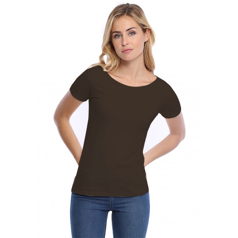 T-shirt col bateau manches courtes courtes en modal DOMI03 T-shirt col bateau manches courtes courtes en modal DOMI03