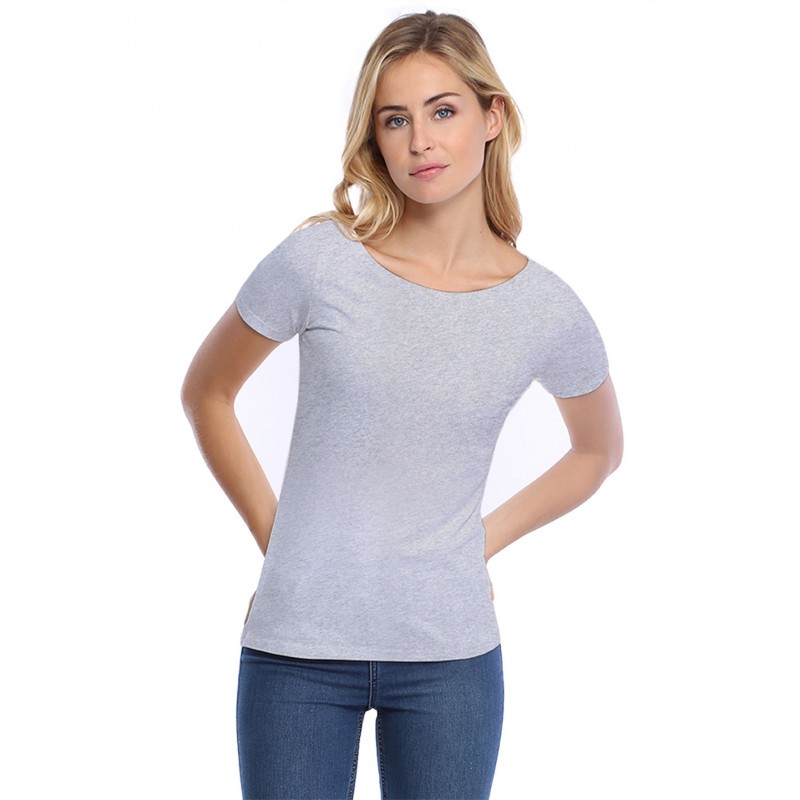 T-shirt col bateau manches courtes courtes en modal DOMI03 T-shirt col bateau manches courtes courtes en modal DOMI03