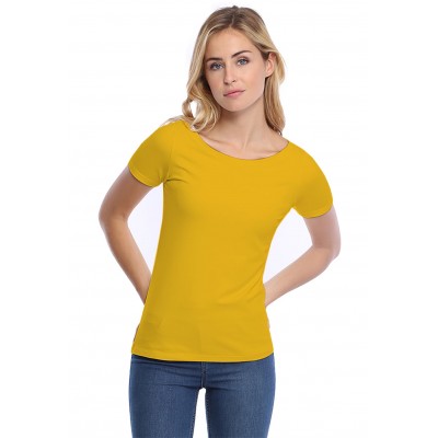 T-shirt col bateau manches courtes courtes en modal DOMI03