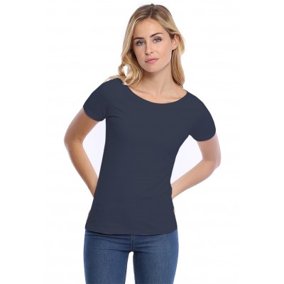 T-shirt col bateau manches courtes courtes en modal DOMI03