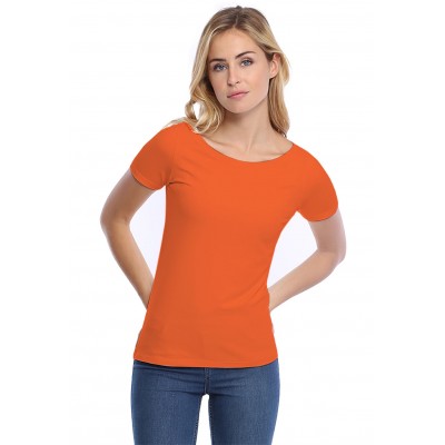 T-shirt col bateau manches courtes courtes en modal DOMI03