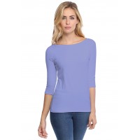 T-shirt col bateau manches 3-4 en modal DOMI04