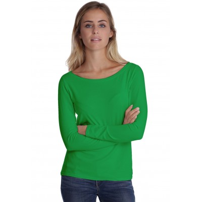 T-shirt col bateau manches longues en modal DOMI05