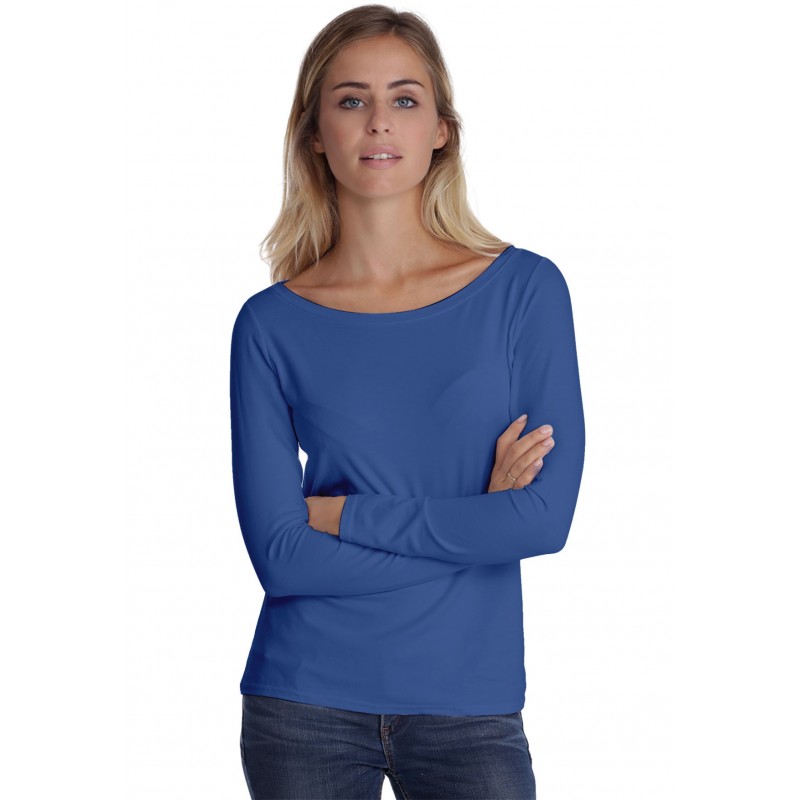 T-shirt col bateau manches longues en modal DOMI05 T-shirt col bateau manches longues en modal DOMI05