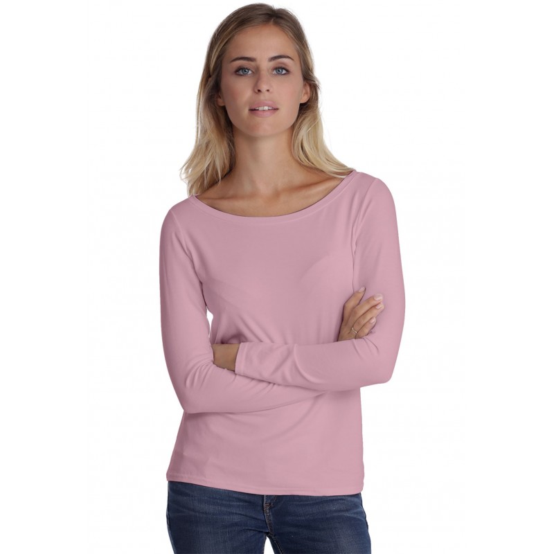 T-shirt col bateau manches longues en modal DOMI05 T-shirt col bateau manches longues en modal DOMI05