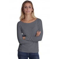 T-shirt col bateau manches longues en modal DOMI05