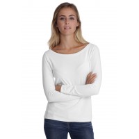 T-shirt col bateau manches longues en modal DOMI05