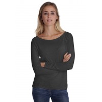 T-shirt col bateau manches longues en modal DOMI05
