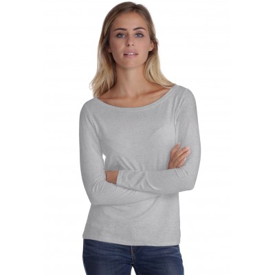 T-shirt col bateau manches longues en modal DOMI05