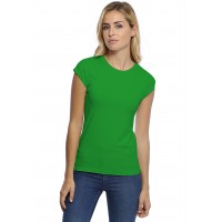 T-shirt coupe droite ras du cou manches courtes capes en modal SACHA02