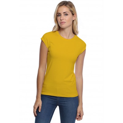 T-shirt coupe droite ras du cou manches courtes capes en modal SACHA02
