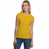 T-shirt coupe droite ras du cou manches courtes capes en modal SACHA02