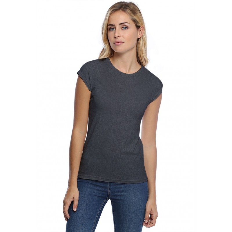 T-shirt coupe droite ras du cou manches courtes capes en modal SACHA02 T-shirt coupe droite ras du cou manches courtes capes en modal SACHA02
