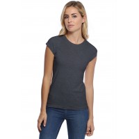 T-shirt coupe droite ras du cou manches courtes capes en modal SACHA02