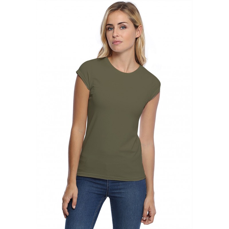 T-shirt coupe droite ras du cou manches courtes capes en modal SACHA02 T-shirt coupe droite ras du cou manches courtes capes en modal SACHA02