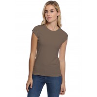 T-shirt coupe droite ras du cou manches courtes capes en modal SACHA02