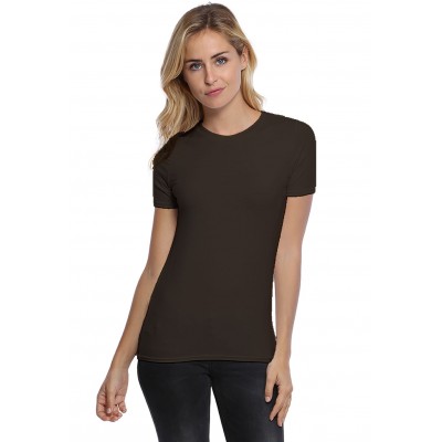 T-shirt coupe droite col ras du cou bande rapportée en modal SACHA03