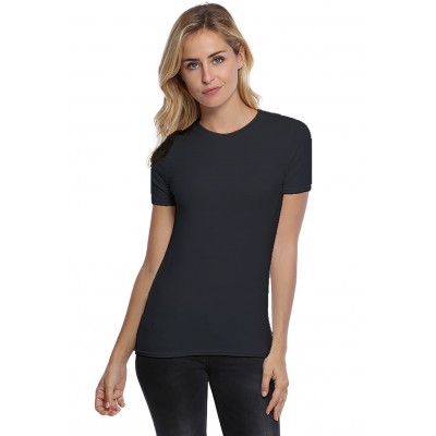 T-shirt coupe droite col ras du cou bande rapportée en modal SACHA03