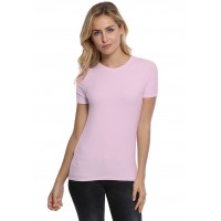 T-shirt coupe droite col ras du cou bande rapportée en modal SACHA03