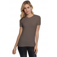 T-shirt coupe droite col ras du cou bande rapportée en modal SACHA03