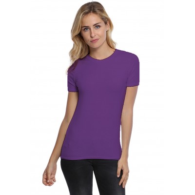 T-shirt coupe droite col ras du cou bande rapportée en modal SACHA03