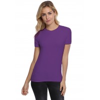 T-shirt coupe droite col ras du cou bande rapportée en modal SACHA03