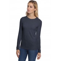 T-shirt coupe droite col ras du cou manches longues en modal SACHA05
