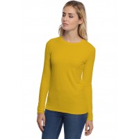 T-shirt coupe droite col ras du cou manches longues en modal SACHA05
