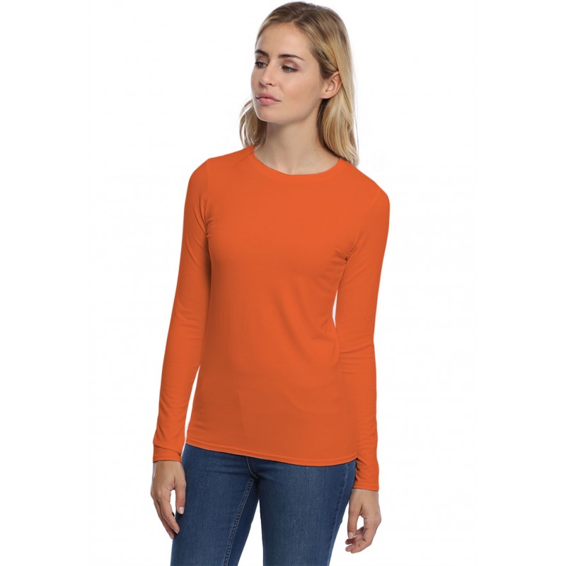 T-shirt coupe droite col ras du cou manches longues en modal SACHA05 T-shirt coupe droite col ras du cou manches longues en modal SACHA05