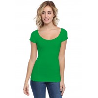T-shirt avec surpiqures manches courtes en modal CATE02