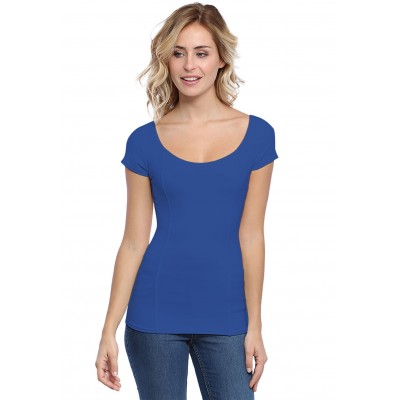 T-shirt avec surpiqures manches courtes en modal CATE02