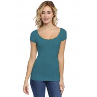 T-shirt avec surpiqures manches courtes en modal CATE02