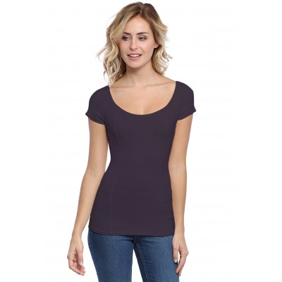 T-shirt avec surpiqures manches courtes en modal CATE02