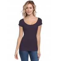 T-shirt avec surpiqures manches courtes en modal CATE02