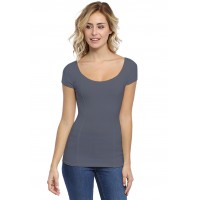 T-shirt avec surpiqures manches courtes en modal CATE02
