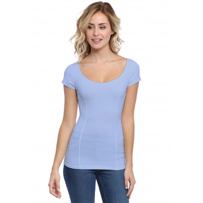 T-shirt avec surpiqures manches courtes en modal CATE02