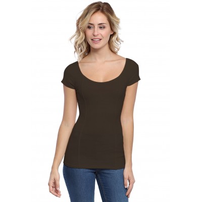 T-shirt avec surpiqures manches courtes en modal CATE02