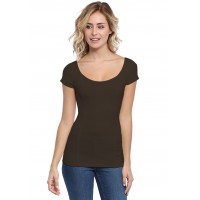 T-shirt avec surpiqures manches courtes en modal CATE02